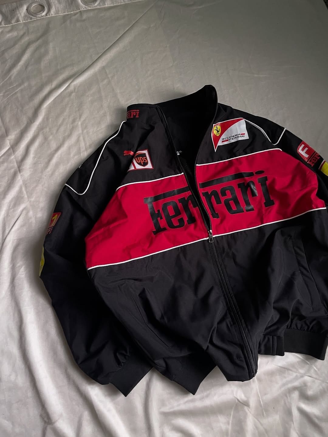 Ferrari F1 racing jacket in black-Perspective